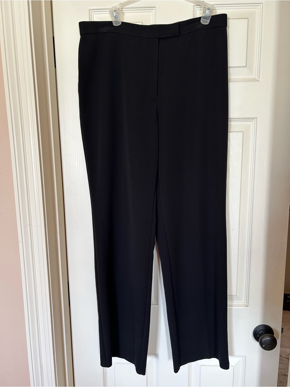 Sag Harbor Black Straight-Leg Dress Trousers